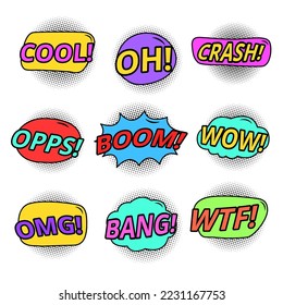 Comic speech bubble with text, hand draw style