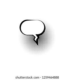 Comic speech bubble for text. Vector illustration. Bubble for text