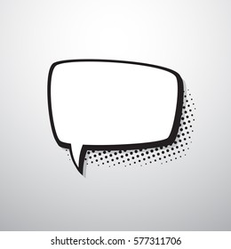 Comic speech bubble for text. Vector illustration.