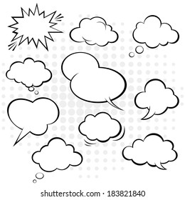 Comic speech bubble. Vector.