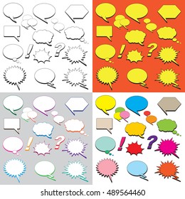 Comic speech bubbles