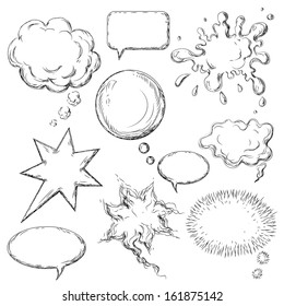 Comic speech bubbles collection.