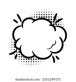 Comic speech bubbles. Comic dialogue on halftone shadows. Dots. Comic chat shouting.