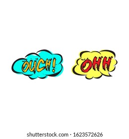 comic speech bubbles with diffrerent expressions
