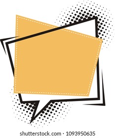 comic speech bubbles and elements with halftone shadows