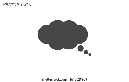 comic speech bubbles icon, vector illustration. Flat design style