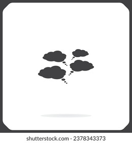 comic speech bubbles icon, vector illustration. Flat design style
