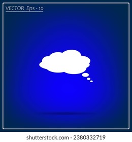 comic speech bubbles icon, vector illustration. Flat design style