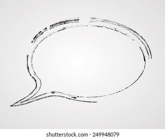 Comic Speech Bubbles Icon. Vector Illustration. Grunge Design Style.