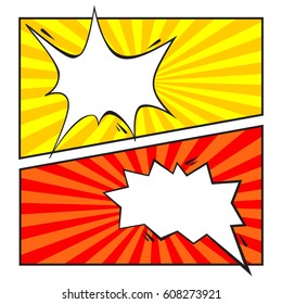 comic speech bubbles on grunge background vector, EPS 10