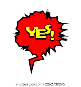 Comic Speech Bubbles Pop Art with words. vector illustration