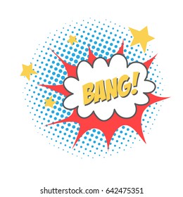 Comic speech bubbles in pop art style.