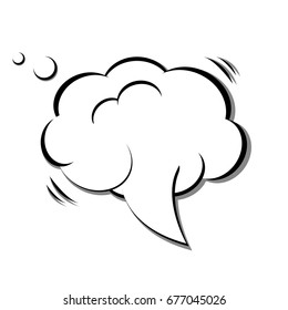 Comic speech bubbles. Pop art style. Empty frame. Vector template.