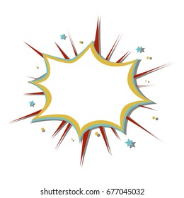 Comic speech bubbles. Pop art style. Empty frame. Vector template.