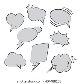 Comic Speech Bubbles Retro Collection. Vector illustration
