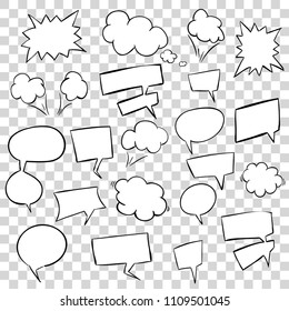 Comic speech bubbles set.
