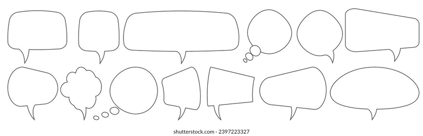 Comic speech bubbles set. Cloud or Talk bubble collection.