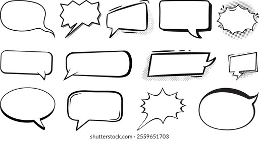 Comic speech bubbles set collection,speech, comic, cartoon, talk.