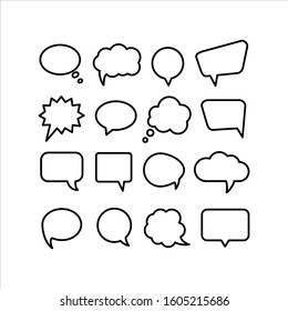 Comic speech bubbles. Set of speech bubbles. Promotional Material. Blank empty speech bubbles for info graphics. Empty Dialog Clouds, Social Media Banners, Vector graphics. EPS 10.