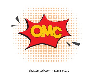 Comic speech bubbles text OMG