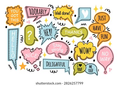 Comic speech bubbles 