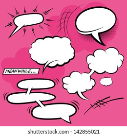 Comic Speech Bubbles - vector illustration.