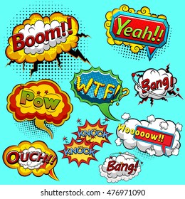 Comic speech bubbles. Vector illustration