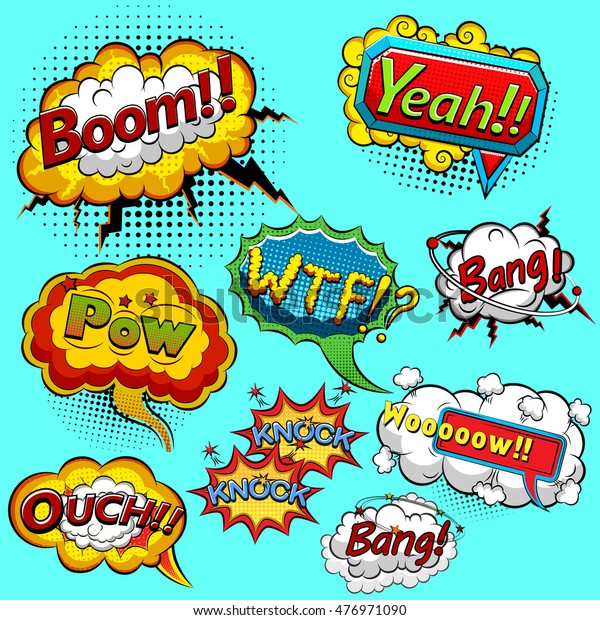 Comic Speech Bubbles Vector Illustration Stock Vector (Royalty Free ...