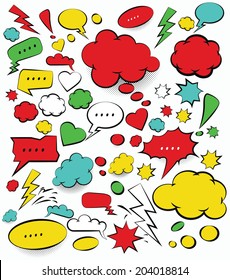 Comic Speech Bubbles,vector
