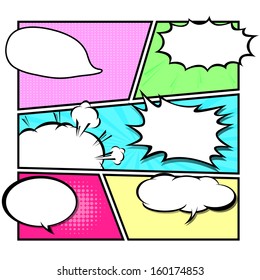 comic speech bubbles,Vector Illustration 