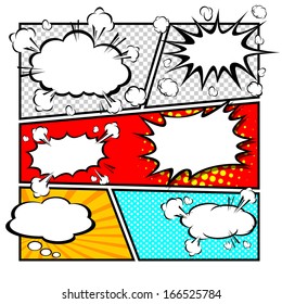 Comic Speech Bubbles,Vector Illustration 