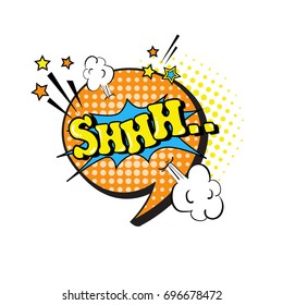 Comic Speech Chat Bubble Pop Art Style Sound Expression Text Icon Vector Illustration