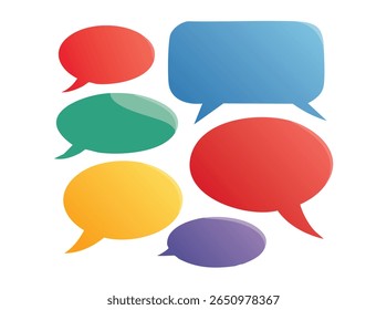 Comic speech with cute and funny style Flat vector design. white background.