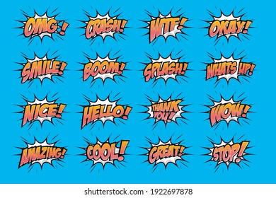 Ilustración vectorial de emoción del habla cómica