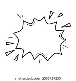 Comic Speech Explosion Bubble Element