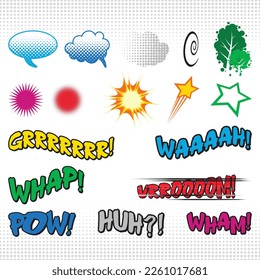 Comic speech quote illustration with cartoon bubble design