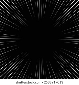 Comic Speed Lines, Abstract Comics Book Flash Explosion, Radial Lines
