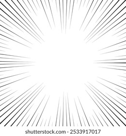 Comic Speed Lines, Abstract Comics Book Flash Explosion, Radial Lines
