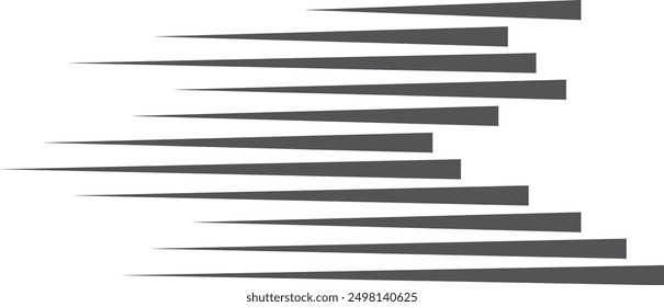 Comic speed lines. Black fast forward motion