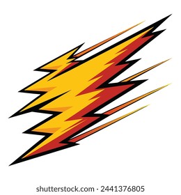 Comic Speed lines Orange and Black on white background
