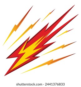 Comic Speed lines Orange and Black on white background