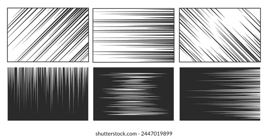 Comic Speed Lines Used In Manga, Anime And Cartoons To Depict Action, Motion, Or A Burst Of Speed, Dramatic Effect