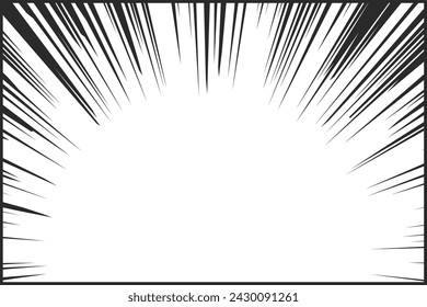 Comic Speed Lines. Vector Dynamic, Visual Elements Used In Manga, Anime And Superhero Cartoons To Create Sense Of Action