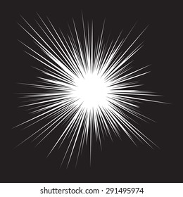 Comic speed radial background