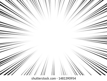 Comic speed radial background.Vector illustration. 