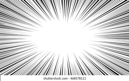 Comic Speed Radial Line Background Stock Vector Royalty Free