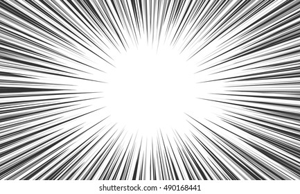 Comic speed radial line background