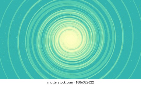 Comic Spiral Black Hole on Soft Blue Galaxy Background.planet and physics concept design,vector illustration.