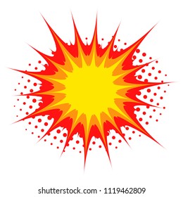 Comic splash or blast isolated on white