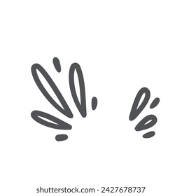 Icono de efecto de salpicadura cómica, elemento de garabato manga. Las gotitas abstractas retro divertidas salpican la acción y la confusión, la frustración y la emoción del carácter. Elemento de expresión de ilustración vectorial de estilo de cómic